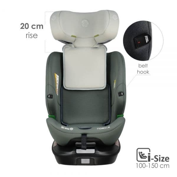 BEBE STARS Κάθισμα Αυτοκινήτου Isofix i-Size Nobile 360° Olive (40-150cm)