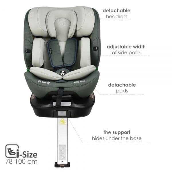 BEBE STARS Κάθισμα Αυτοκινήτου Isofix i-Size Nobile 360° Olive (40-150cm)