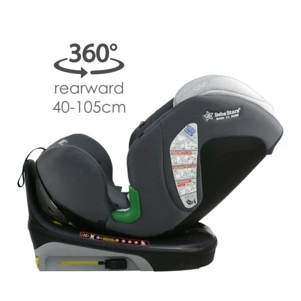 BEBE STARS Κάθισμα Αυτοκινήτου Isofix i-Size Nobile 360° Ice Grey (40-150cm)