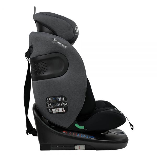 BEBE STARS Κάθισμα Αυτοκινήτου Isofix i-Size Supreme 360° Steel Grey (40-150cm)