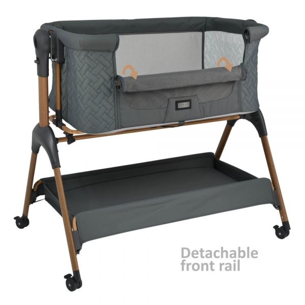 BEBE STARS Λίκνο Μωρού Με Κουνουπιέρα Style 2in1 Smoked Grey