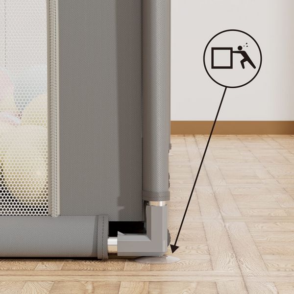 BEBE STARS Μεγάλο Πάρκο Για Μωρά Τετράγωνο Playzen Grey 150×150cm