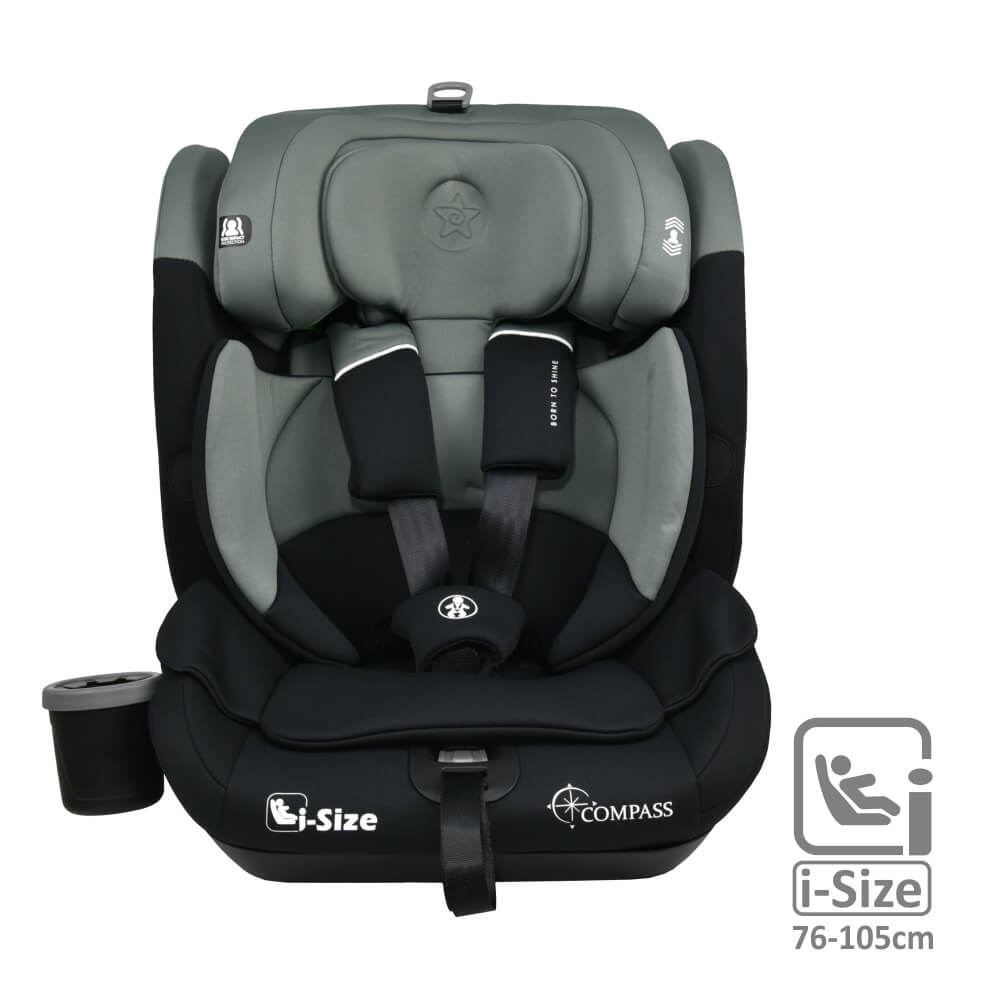 BEBE STARS Κάθισμα Αυτοκινήτου Isofix i-Size Compass Olive (76-150cm)