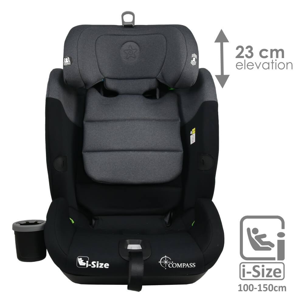 BEBE STARS Κάθισμα Αυτοκινήτου Isofix i-Size Compass Steel (76-150cm)