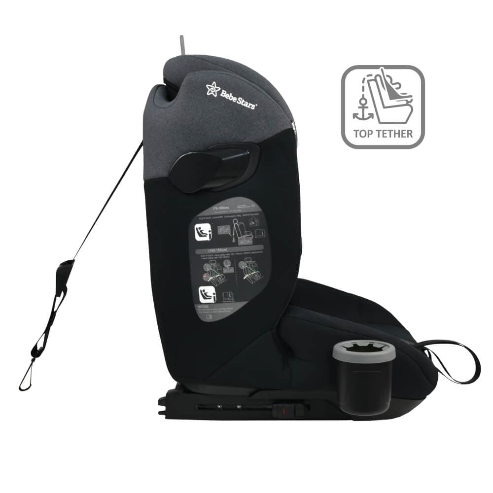 BEBE STARS Κάθισμα Αυτοκινήτου Isofix i-Size Compass Steel (76-150cm)