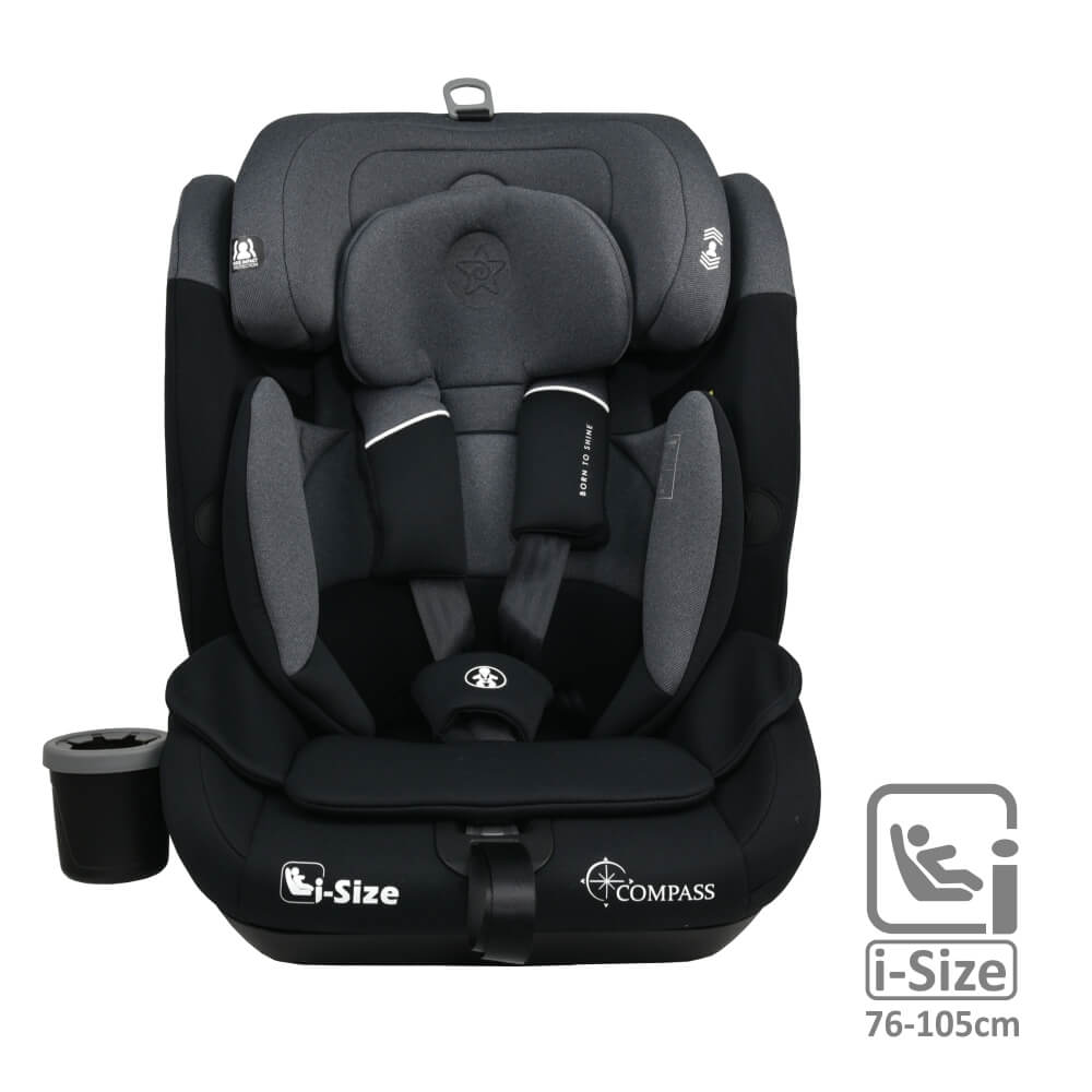 BEBE STARS Κάθισμα Αυτοκινήτου Isofix i-Size Compass Steel (76-150cm)