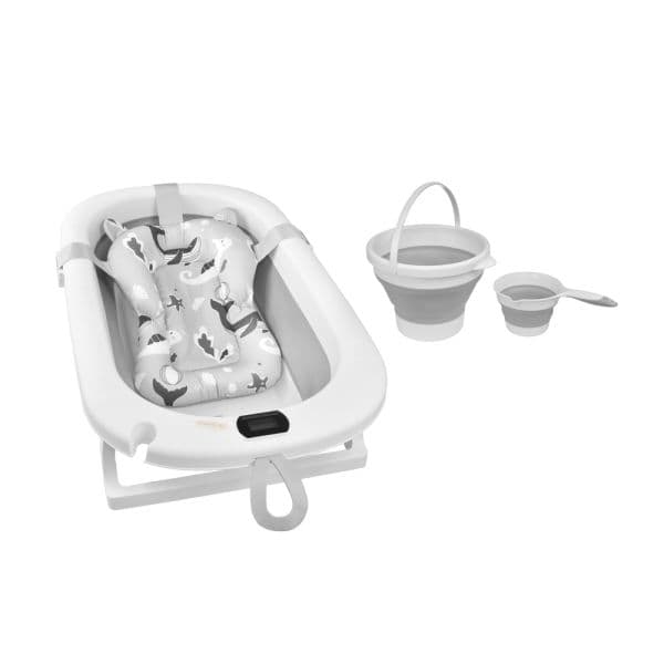 BEBE STARS Πτυσσόμενη Μπανιέρα Μωρού Με Θερμόμετρο Foldy Set