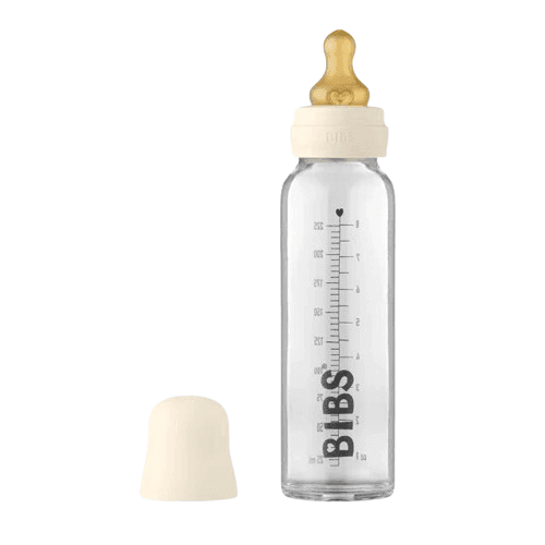 BIBS Γυάλινο Μπιμπερό Ivory 225ml (0+ μηνών)
