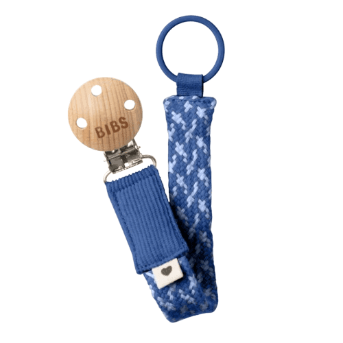BIBS Κλιπ Πιπίλας Paci Braid Cornflower/Dusty Blue