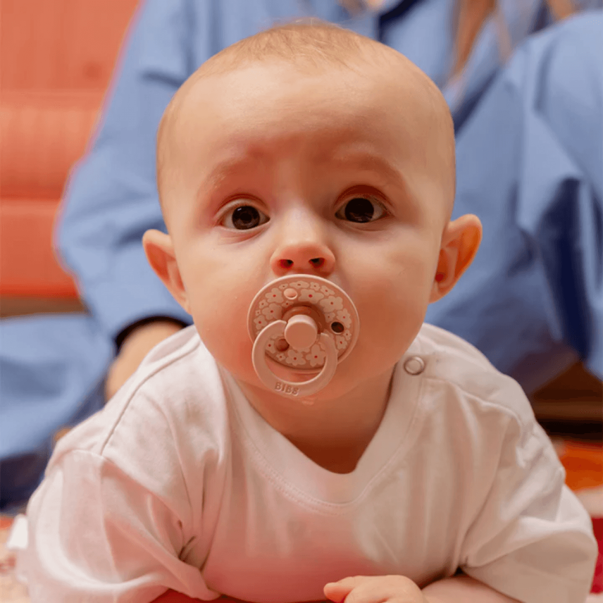 BIBS Σετ Στρογγυλές Πιπίλες Latex Studio Colour Jasmine Blush (0-6 μηνών)