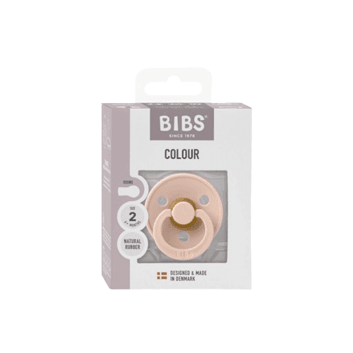 BIBS Στρογγυλή Πιπίλα Latex Colour Blush (0-6 μηνών)