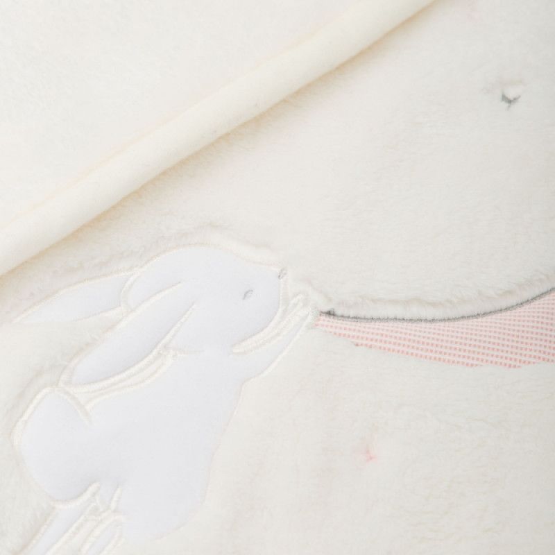 BIMBIDREAMS Βελουτέ Κουβέρτα Κούνιας Bunny Microline Pink (110×140cm)