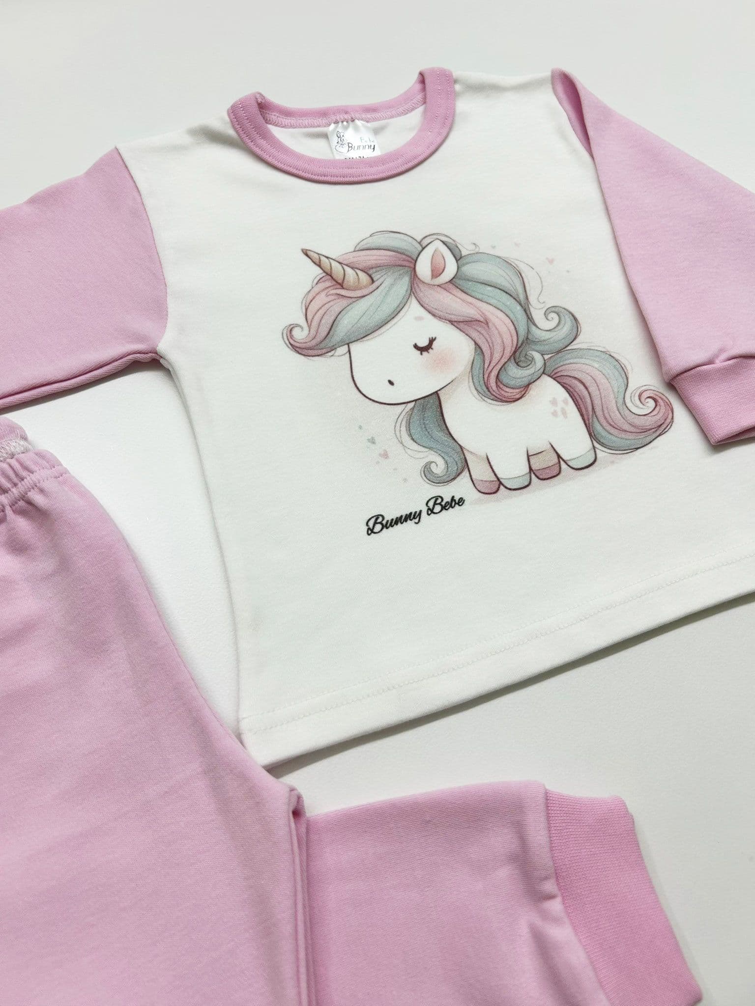 BUNNY BEBE Βρεφικές Πιτζάμες Για Κορίτσι Μονόκερος Ροζ