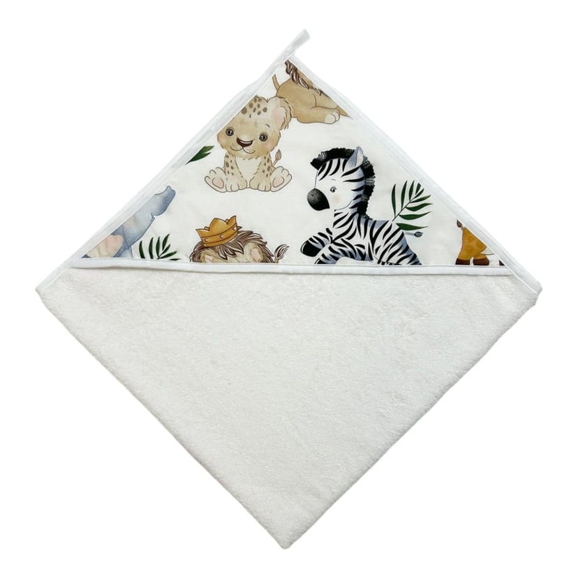 BUNNY BEBE Βρεφικό Μπουρνούζι Κάπα Ζωάκια Της Ζούγκλας