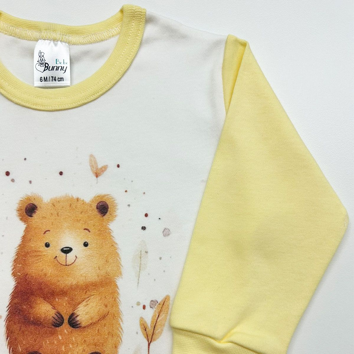 BUNNY BEBE Βρεφικές Πιτζάμες Κάστορας Κίτρινο