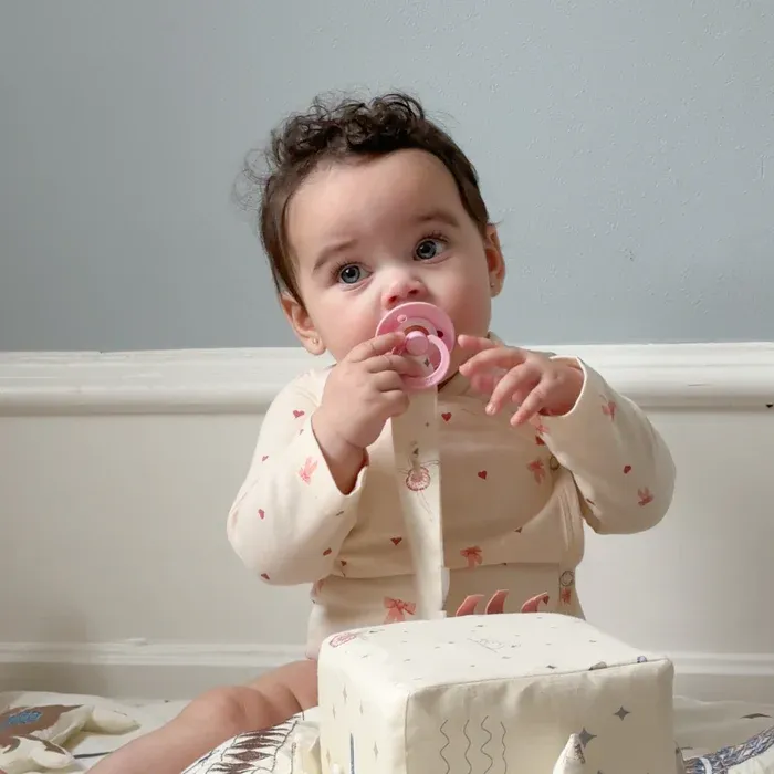 CAM CAM Κλιπ Πιπίλας Ξύλινο Με Βαμβακερό Ύφασμα Ballerina