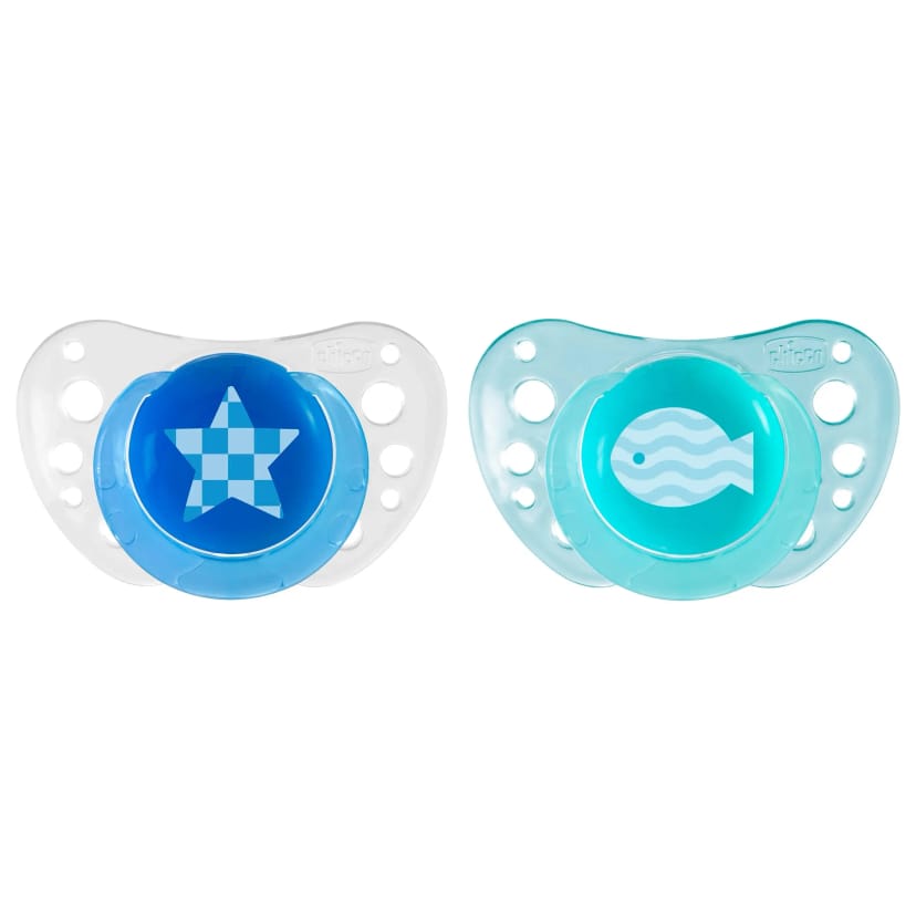 CHICCO Σετ Πιπίλες Σιλικόνης Physio Air Blue (6-16 μηνών)