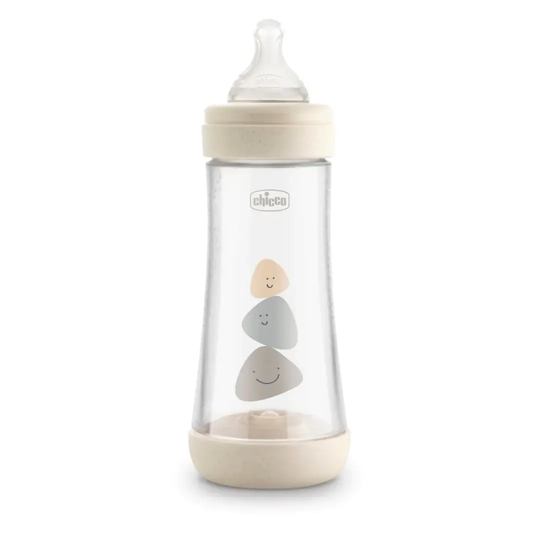 CHICCO Πλαστικό Μπιμπερό Perfect 5 Beige 240ml (2+ μηνών)