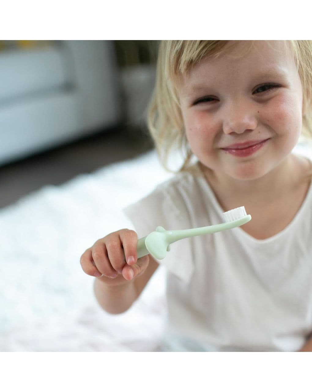 DR. BROWN’S Βρεφική Οδοντόβουρτσα Πράσινο Ελεφαντάκι (0-3 ετών)