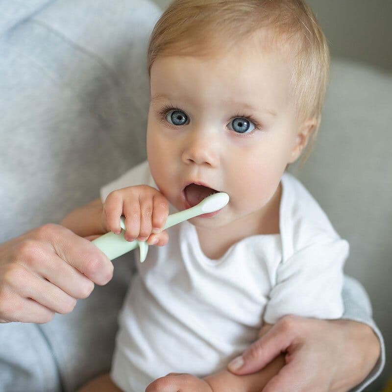 DR. BROWN’S Βρεφική Οδοντόβουρτσα Πράσινο Ελεφαντάκι (0-3 ετών)