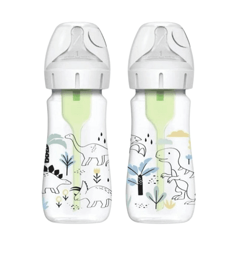DR. BROWN'S Πλαστικό Μπιμπερό Options+ 270ml Dinosaurs (Double) (0+ μηνών)