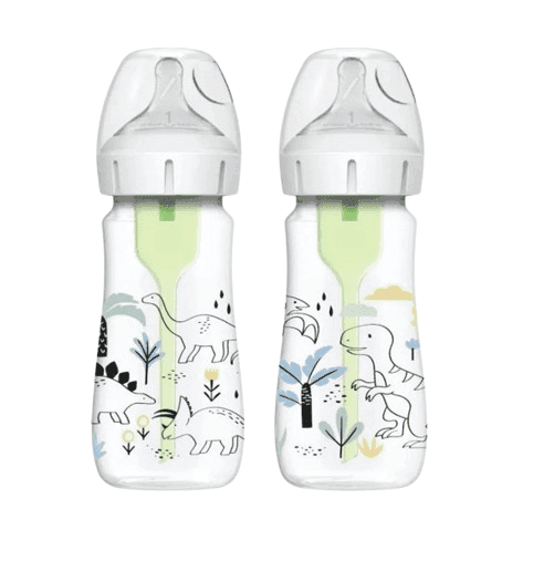 DR. BROWN'S Πλαστικό Μπιμπερό Options+ 270ml Dinosaurs (Double) (0+ μηνών)
