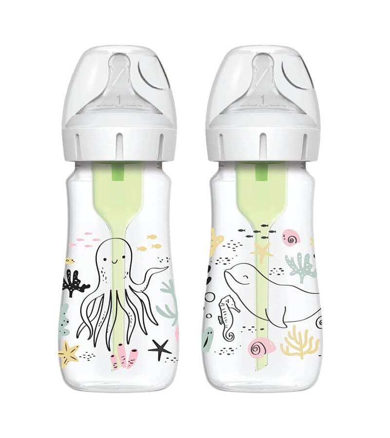 DR. BROWN'S Πλαστικό Μπιμπερό Options+ 270ml Ocean (Double) (0+ μηνών)