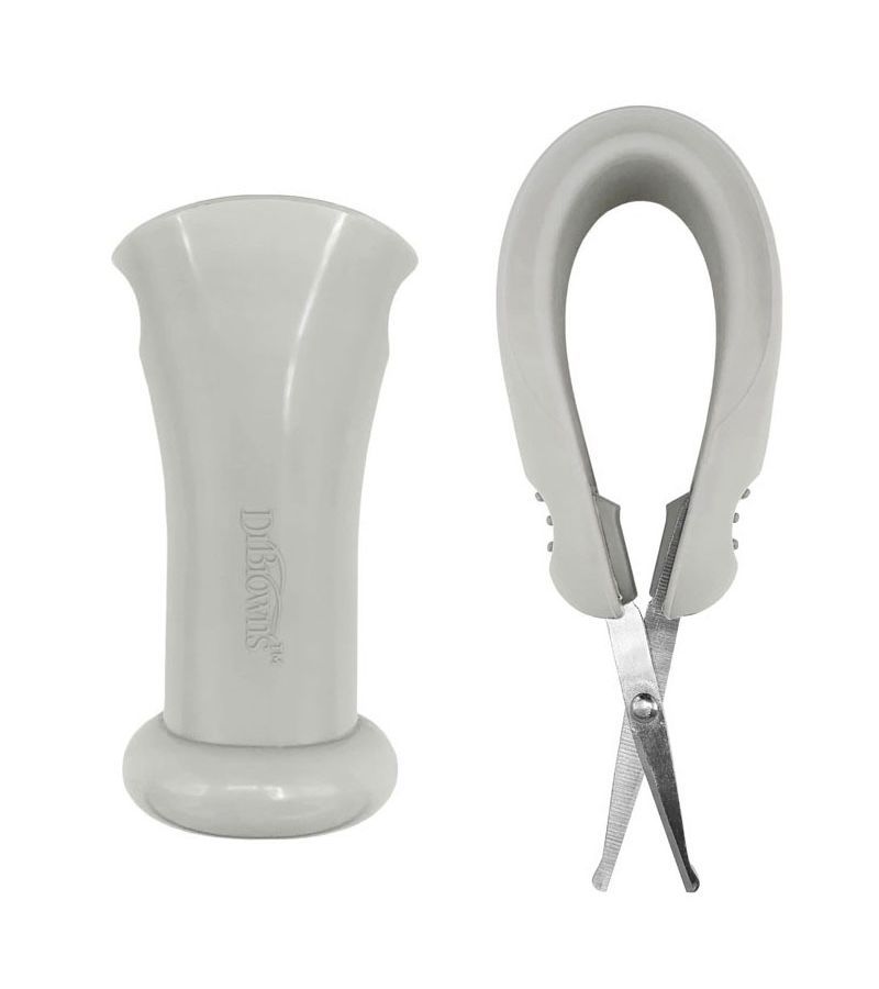 DR. BROWN'S Ψαλιδάκι Ασφαλείας Μωρού Με Θήκη Grey (0+ μηνών)