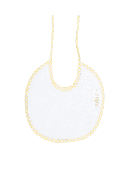 FIGLIO BINO Βρεφική Στρογγυλή Σαλιάρα Φροτέ Με Χρωματιστό Ρέλι Yellow (0+ μηνών)