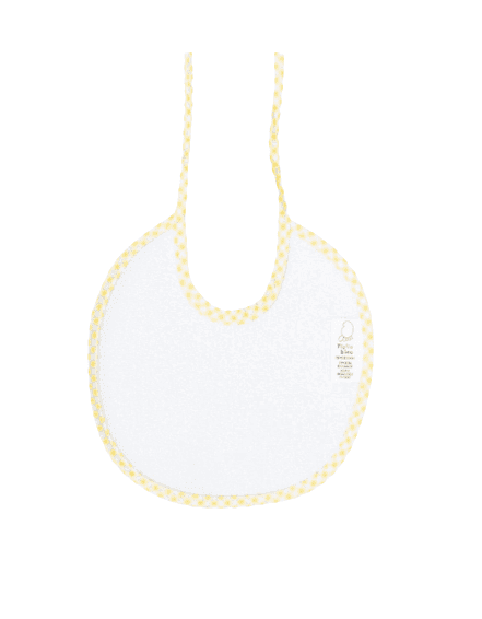 FIGLIO BINO Βρεφική Στρογγυλή Σαλιάρα Φροτέ Με Χρωματιστό Ρέλι Yellow (0+ μηνών)