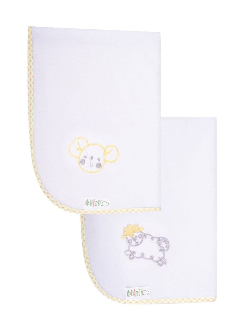 FIGLIO BINO Αδιάβροχο Σελτεδάκι Μωρού Με Κέντημα 50x70cm Yellow