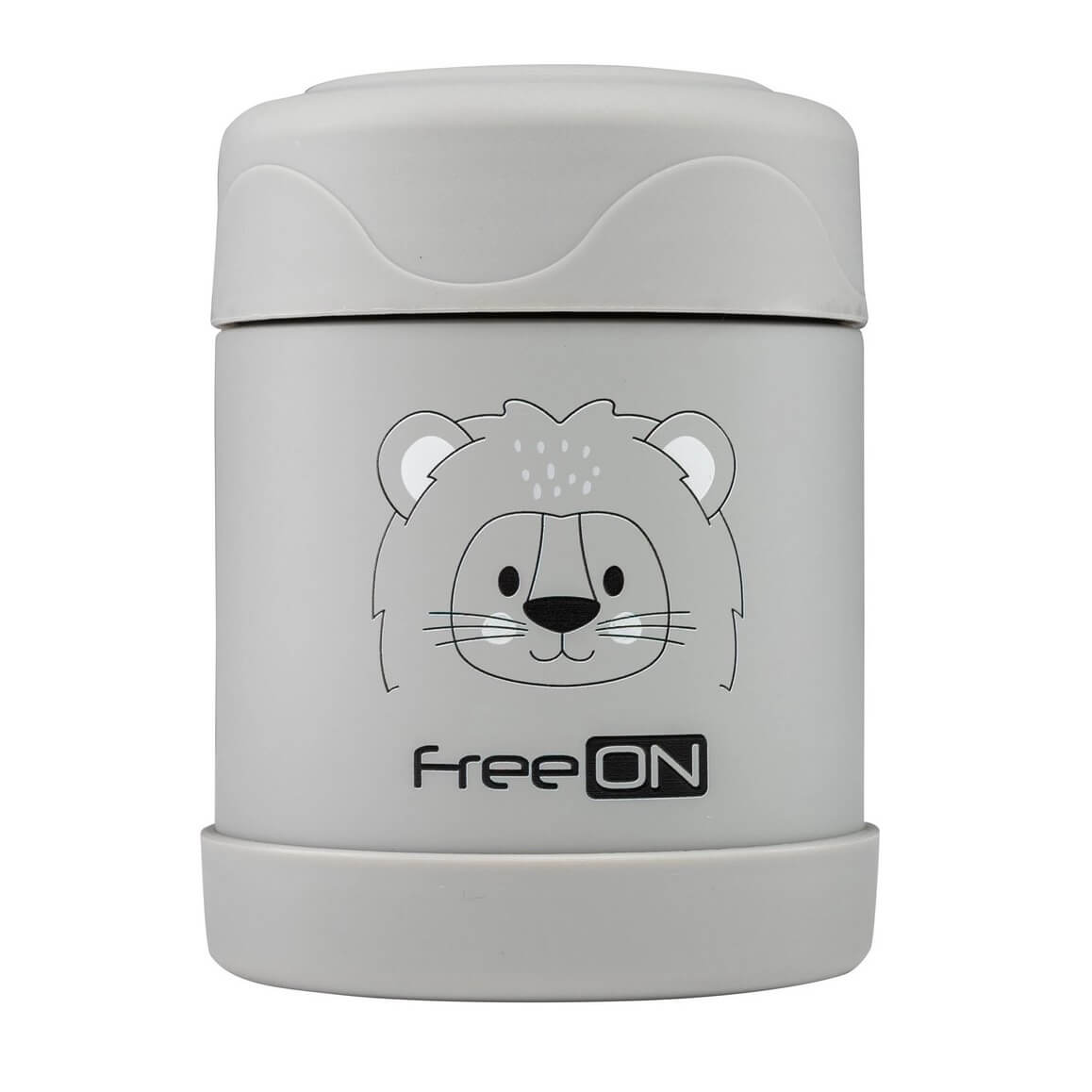 FREE ON Ανοξείδωτος Θερμός Φαγητού 350ml Lion Grey
