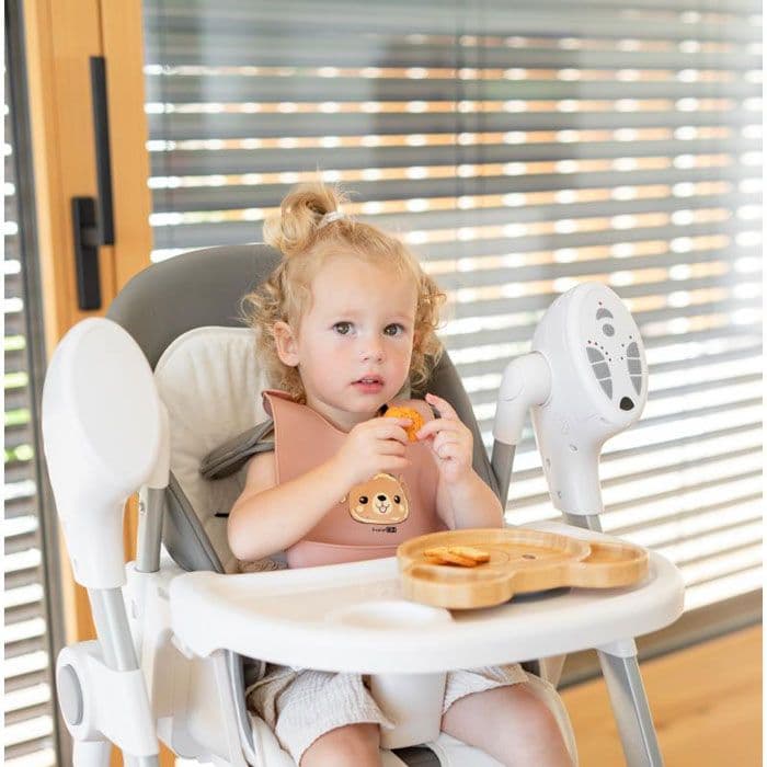 FREE ON Βρεφική Σαλιάρα Σιλικόνης Με Τσέπη Bear Dusty Mint (6+ μηνών)