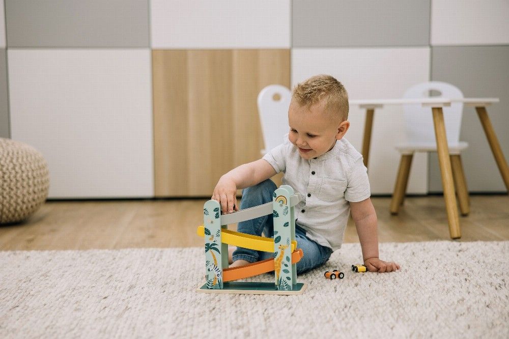 FREE ON Εκπαιδευτικό Παιχνίδι Ξύλινο Μίνι Γκαράζ Με Αυτοκίνητα (18+ μηνών)