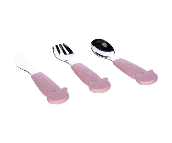 FREEON Σετ Παιδικά Μαχαιροπίρουνα Για Μωρά Pink (6+ μηνών)