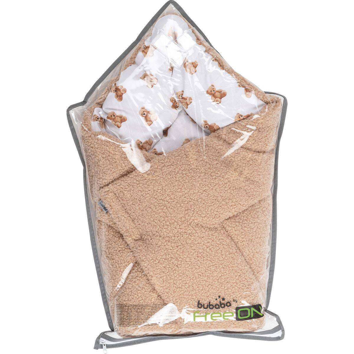 FREE ON Γούνινη Κουβέρτα Μωρού Για Καρότσι Με Velcro Teddy Bear