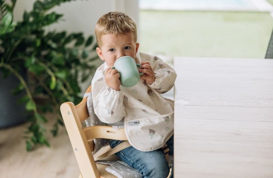 FREE ON Μακρυμάνικη Αδιάβροχη Σαλιάρα Με Τσέπη & Κουμπάκια Bear Beige (6+ μηνών)