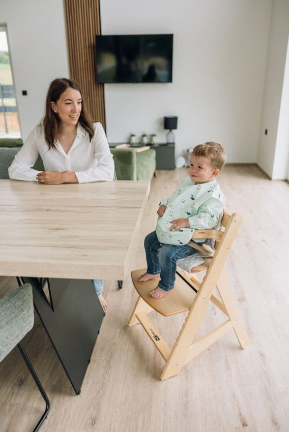 FREE ON Μακρυμάνικη Αδιάβροχη Σαλιάρα Με Τσέπη & Κουμπάκια Forest Animal (6+ μηνών)