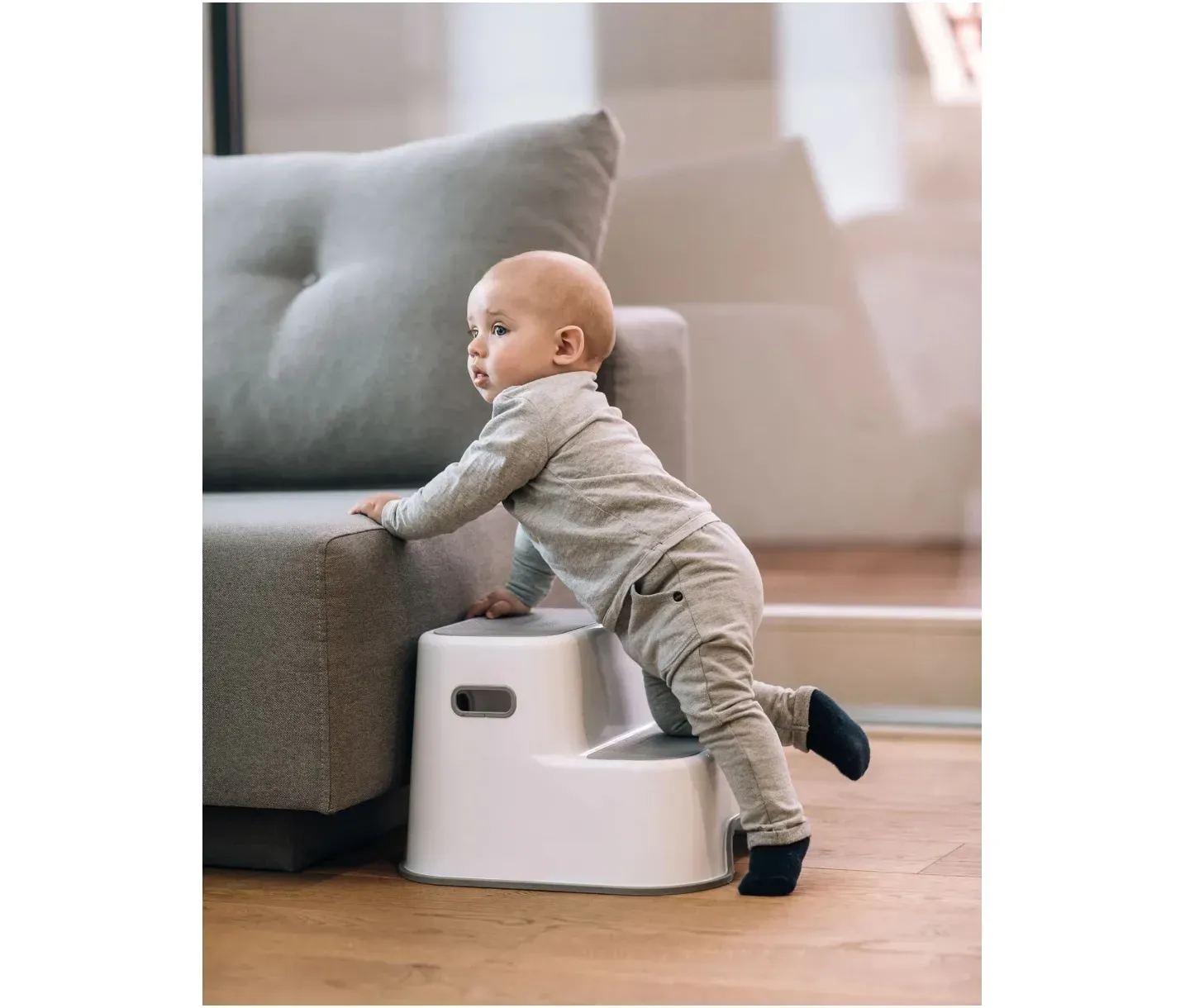 FREE ON Βοηθητικό Παιδικό Διπλό Σκαλοπάτι Grey