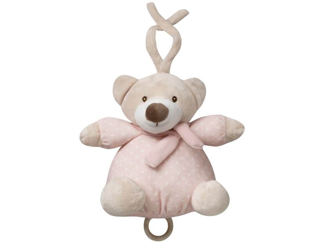 INTERBABY Βρεφικό Κρεμαστό Μουσικό Παιχνίδι Bear Pink