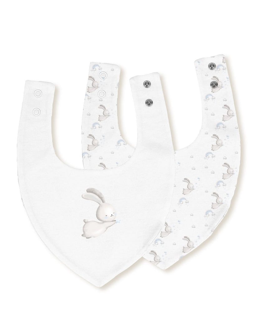 INTERBABY Σετ Βρεφικές Αδιάβροχες Σαλιάρες Μπαντάνα Bamboo Estrella Azul (0+ μηνών)