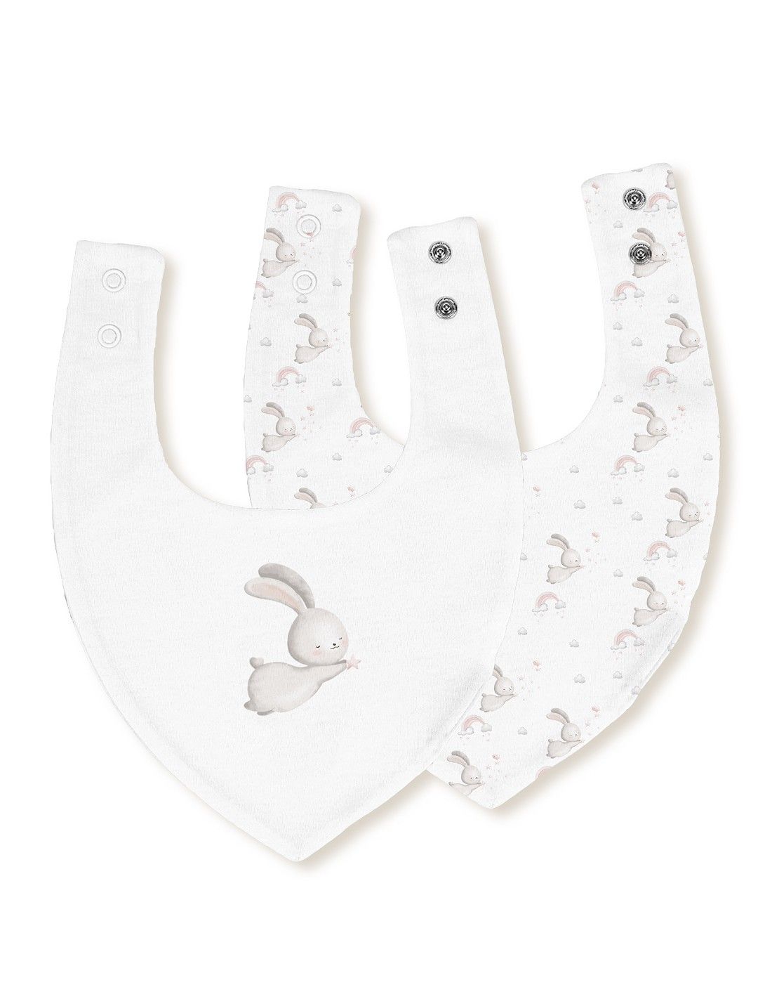 INTERBABY Σετ Βρεφικές Αδιάβροχες Σαλιάρες Μπαντάνα Bamboo Estrella Rosa (0+ μηνών)