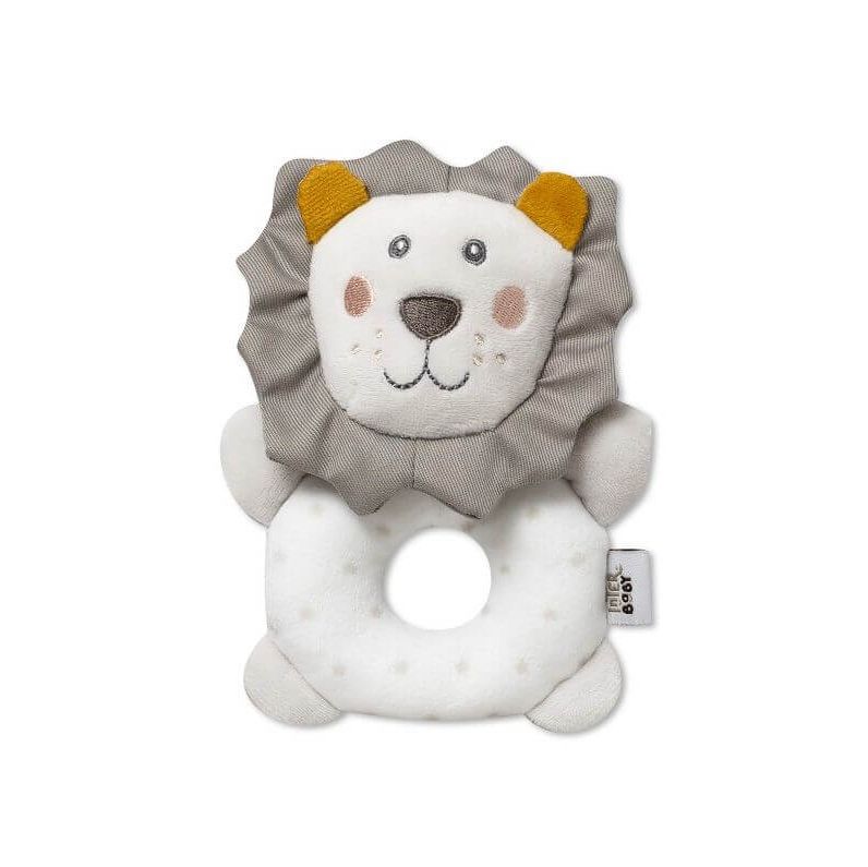 INTERBABY Βρεφική Λούτρινη Κουδουνίστρα Lion White (0+ μηνών)