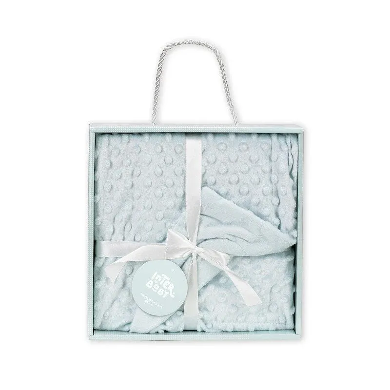 INTERBABY Βελουτέ Κουβέρτα Αγκαλιάς Coral Fleece Verde