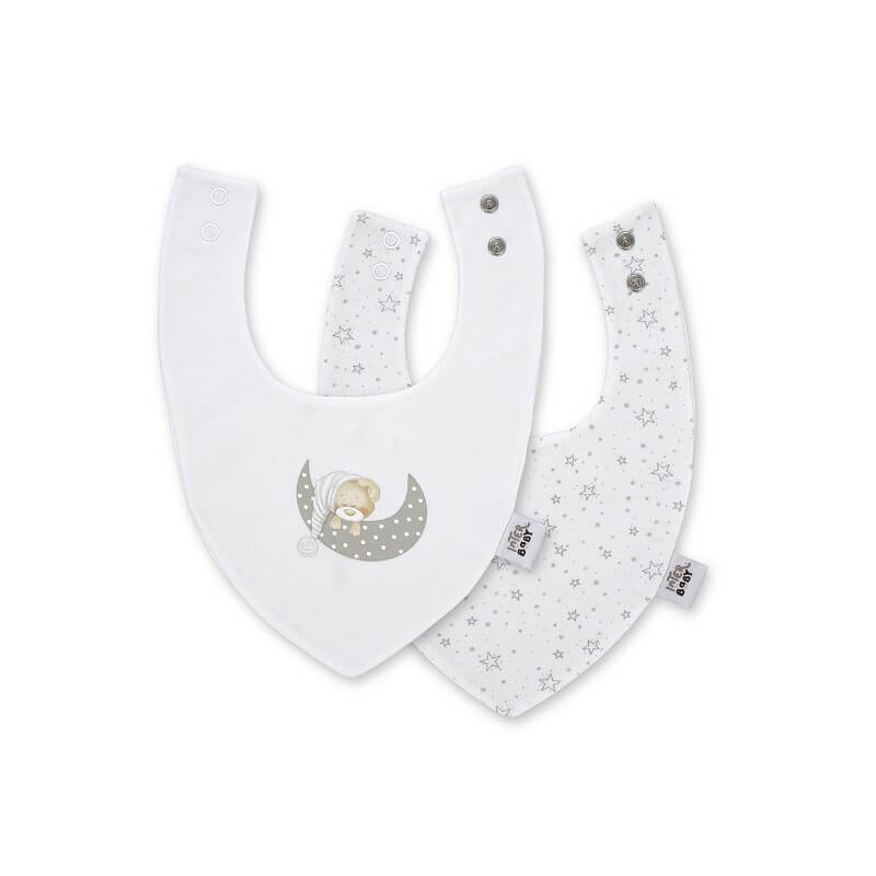 INTERBABY Σετ Βρεφικές Αδιάβροχες Σαλιάρες Μπαντάνα Bamboo Sleep Grey (0+ μηνών)