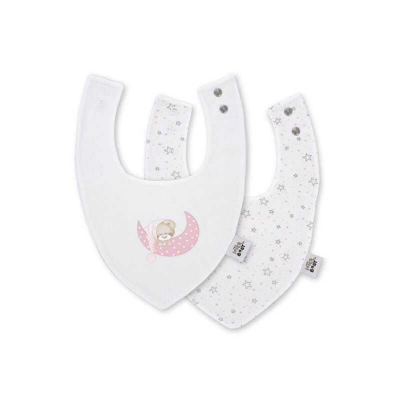 INTERBABY Σετ Βρεφικές Αδιάβροχες Σαλιάρες Μπαντάνα Bamboo Sleep Pink (0+ μηνών)