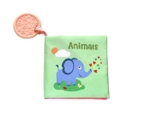 KIKKA BOO Εκπαιδευτικό Υφασμάτινο Βιβλίο Με Μασητικό Animals (3+ μηνών)