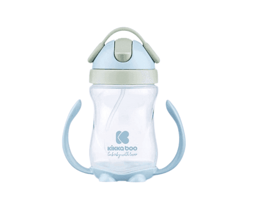 KIKKA BOO Εκπαιδευτικό Ποτηράκι Με Καλαμάκι Blue 300ml (12+ μηνών)