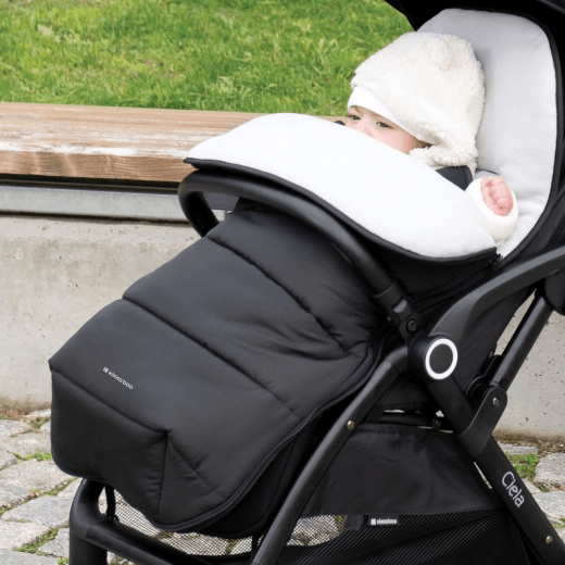 KIKKA BOO Ποδόσακος Καροτσιού Universal Classic Black