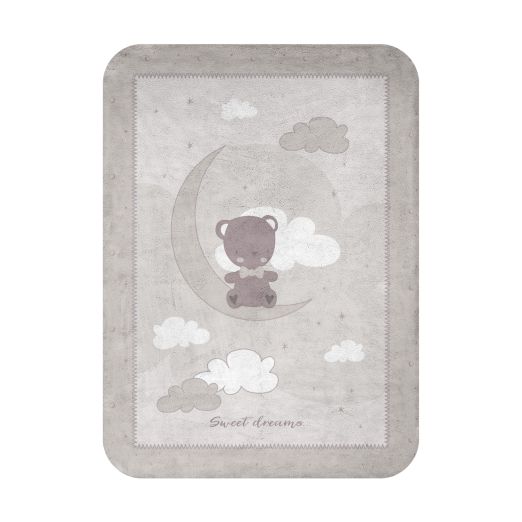 KIKKA BOO Βελουτέ Κουβέρτα Κούνιας Dream Big Beige (110×140cm)